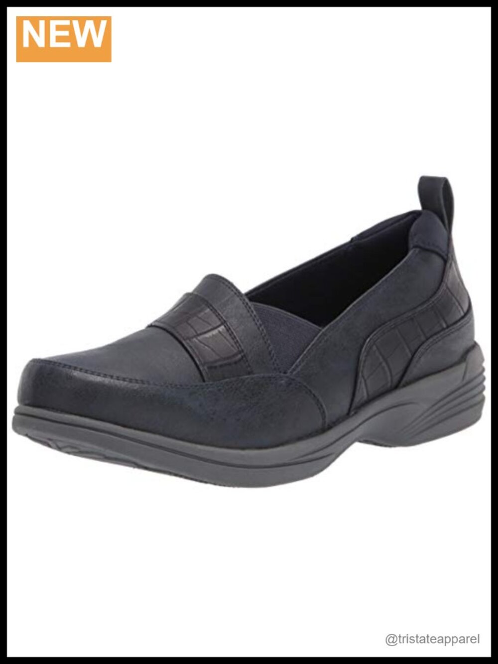 Easy Street Fernly Slip-On Loafers with Croc Detail & Padded Insole